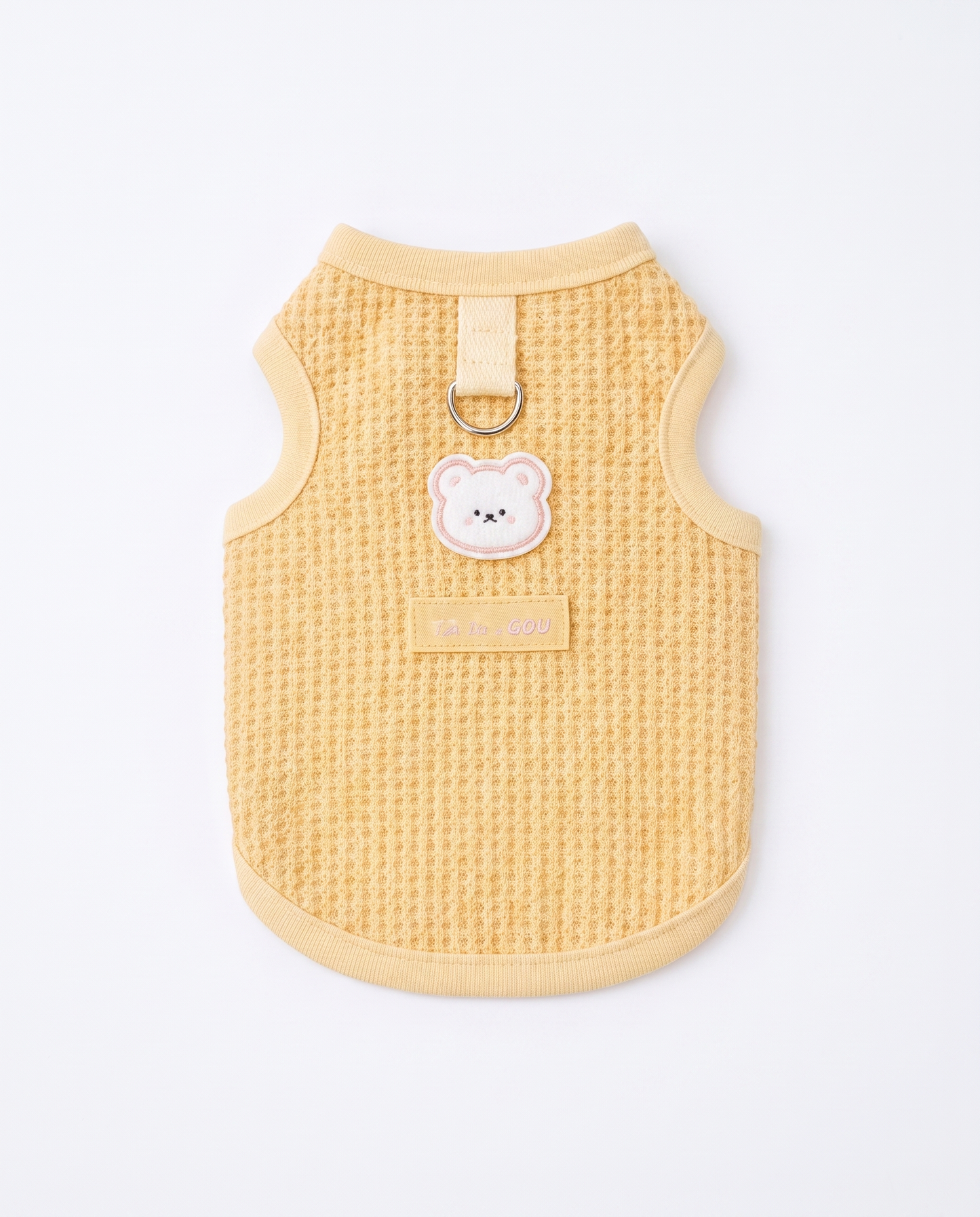 Sunny Waffle Knit Bear Harness Vest