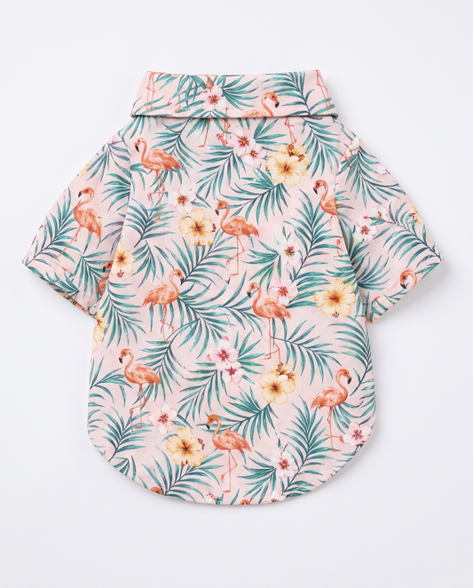 Flamingo Breeze Pet Hawaiian Shirt