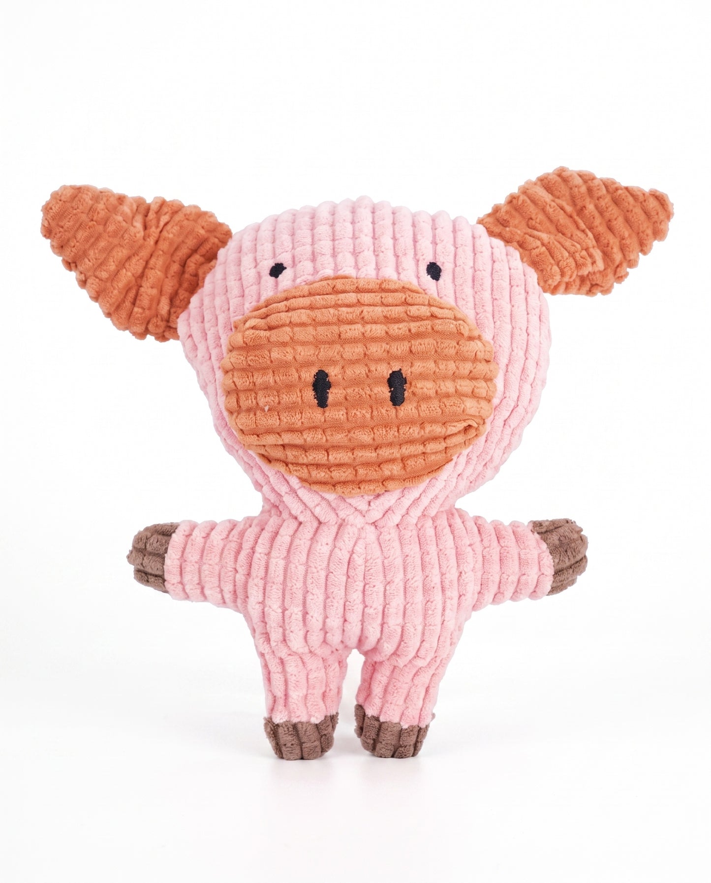 Pink Piglet Corduroy Plush Toy