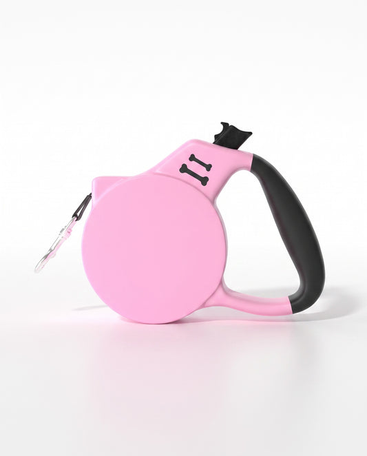 Bubblegum Pink Retractable Dog Leash