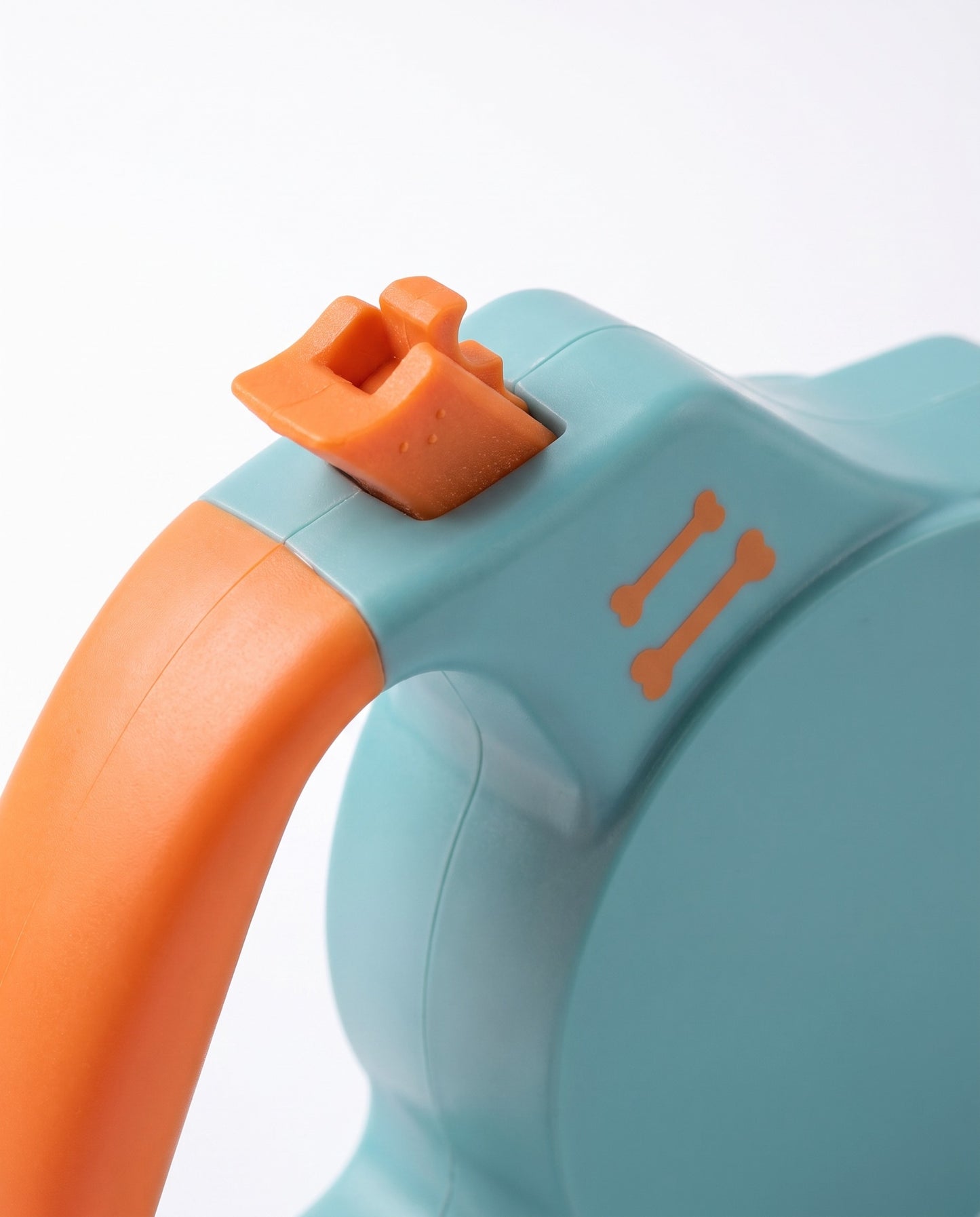 Teal & Orange Retractable Dog Leash