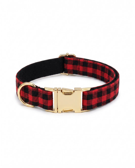 Lumberjack Love Buffalo Plaid Dog Collar
