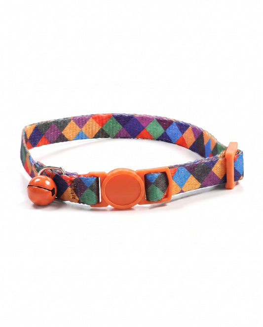 Playful Harlequin Cat Collar