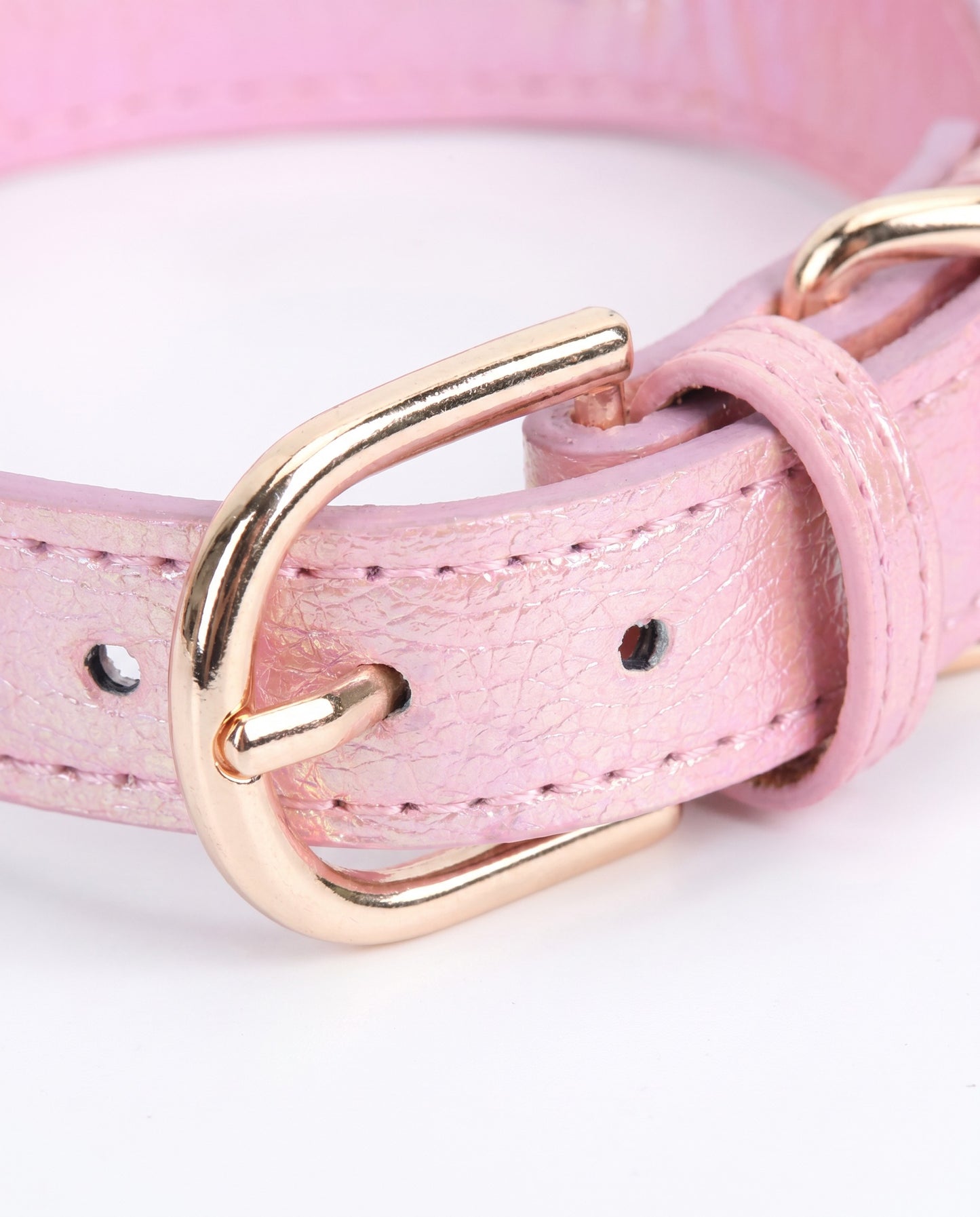 Rose Quartz Princess Heart Charm Pet Collar