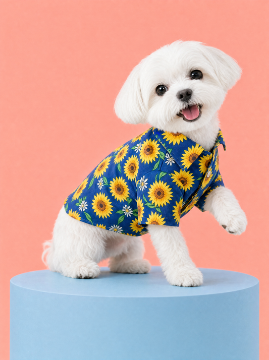 Sunny Bloom Pet Hawaiian Shirt