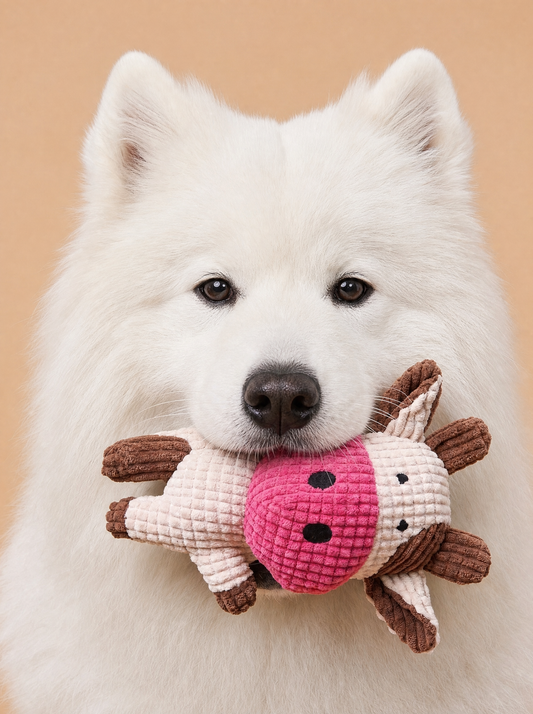 Moo Moo Cow Plush Dog Toy