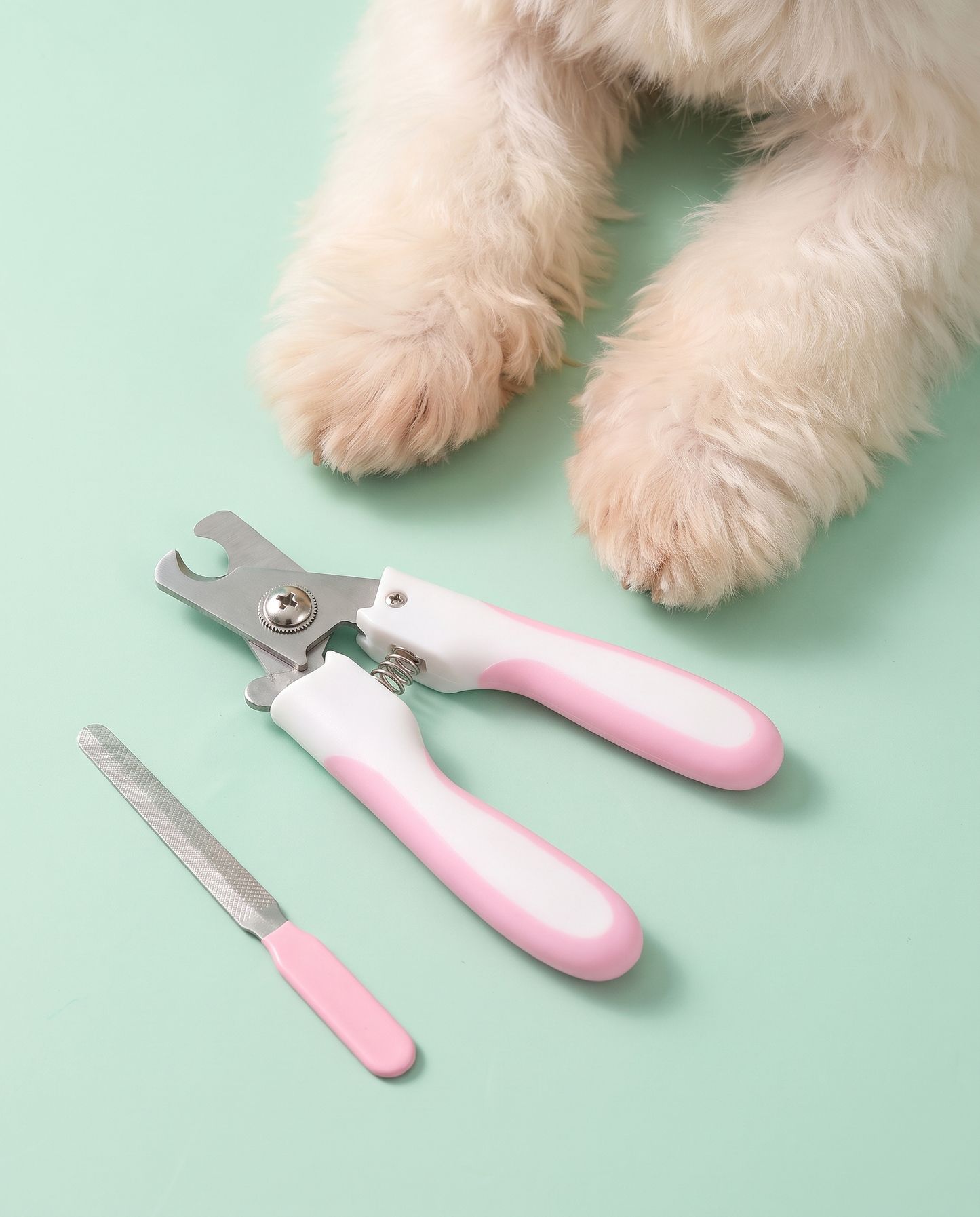 Pretty-in-Pink Pet Nail Clipper & File Set