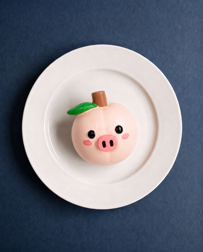 Peaches Piggy Squish Rubber Dog Toy