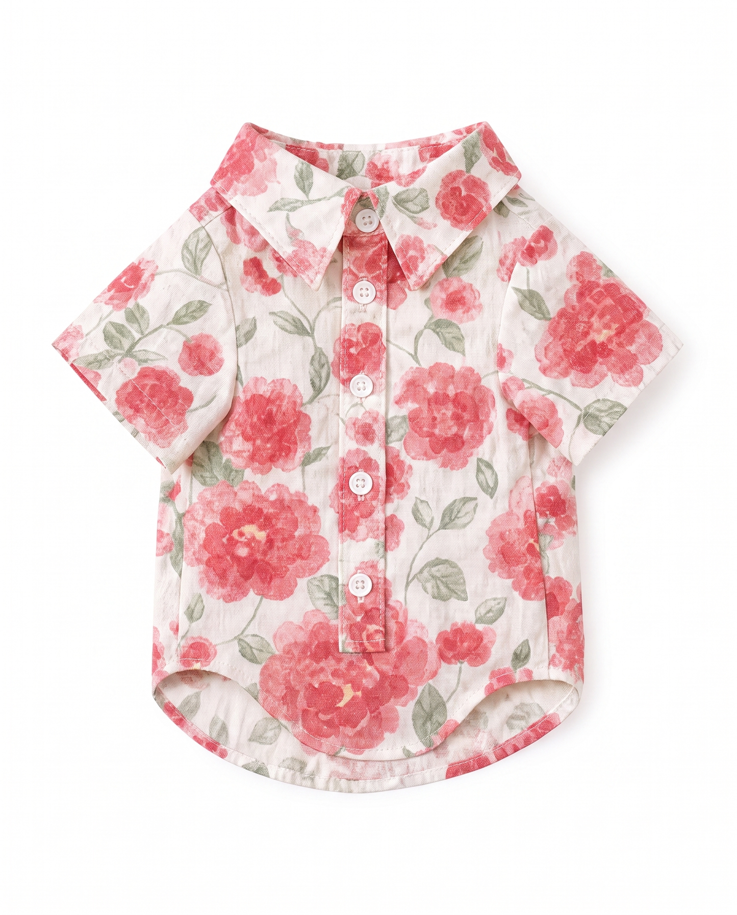 Blooming Garden Floral Button-Up Pet Shirt