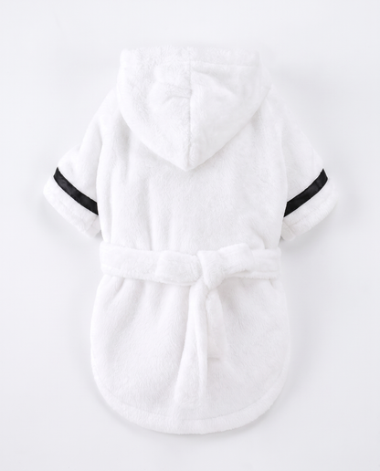 Snow White Plush Hooded Robe