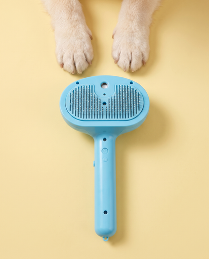 Vapor-Glow Self-Cleaning Misting Slicker Brush