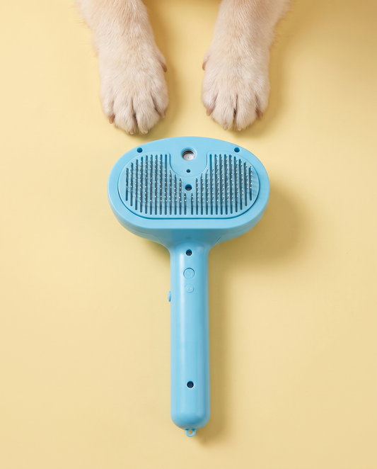 Vapor-Glow Self-Cleaning Misting Slicker Brush