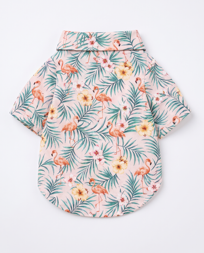 Flamingo Breeze Pet Hawaiian Shirt