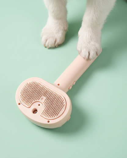 Vapor-Glow Self-Cleaning Misting Slicker Brush