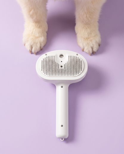 Vapor-Glow Self-Cleaning Misting Slicker Brush