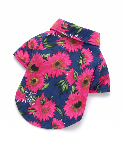 Pink Paradise Floral Pet Hawaiian Shirt