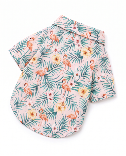 Flamingo Breeze Pet Hawaiian Shirt