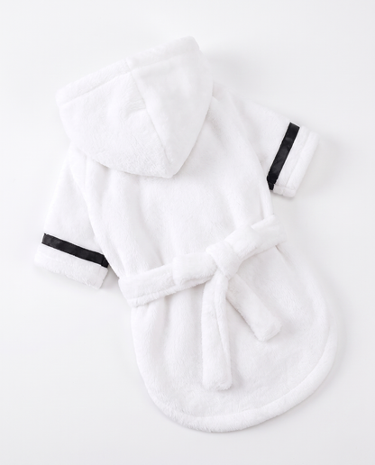 Snow White Plush Hooded Robe