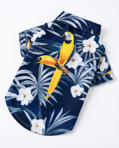 Midnight Paradise Tropical Pet Shirt