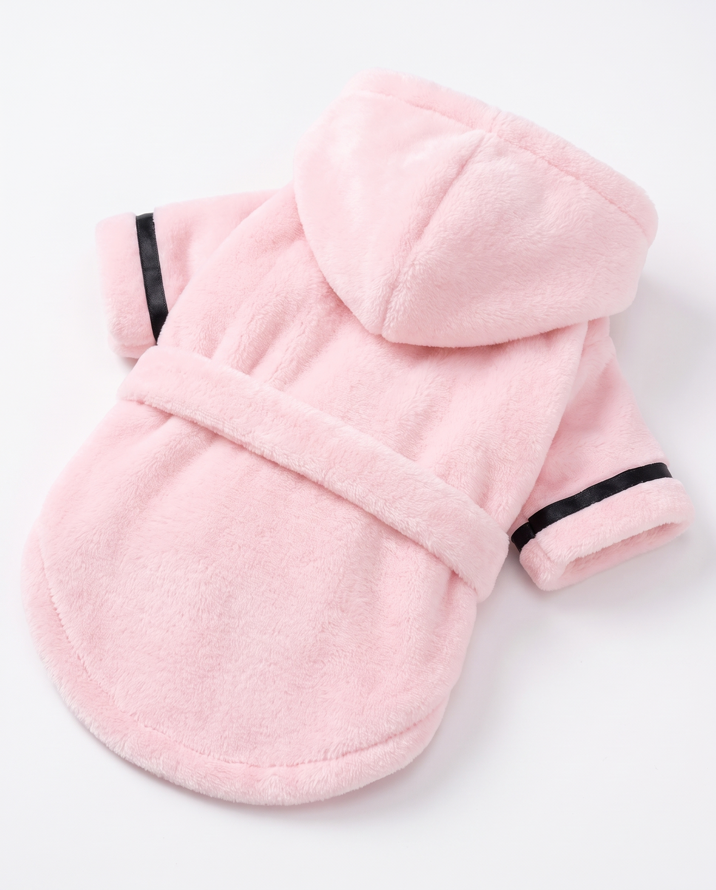Pink Plush Hooded Robe