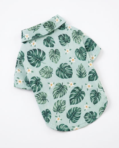 Tropical Monstera Pet Hawaiian Shirt
