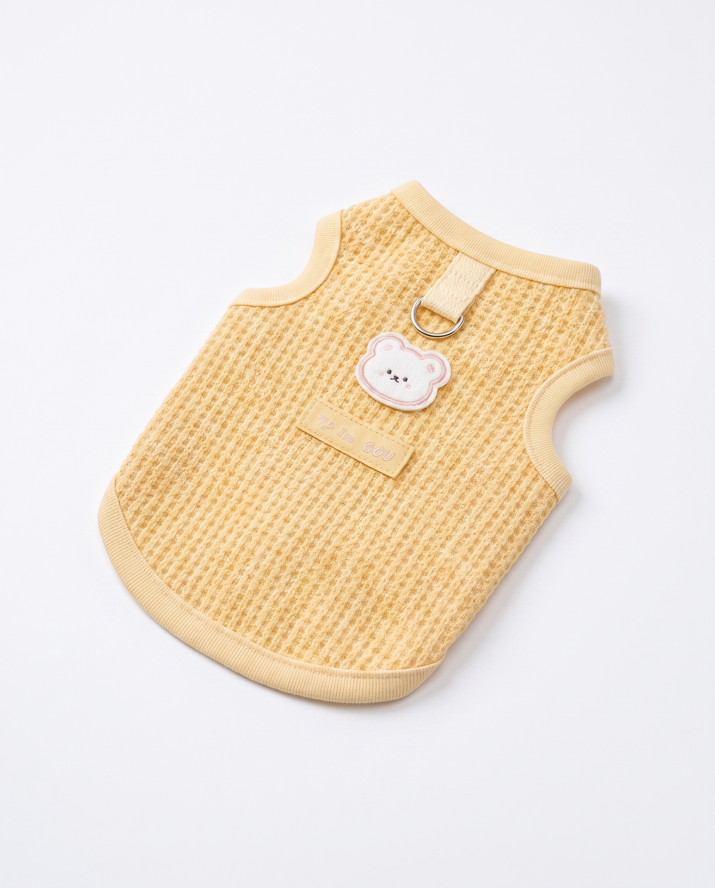 Sunny Waffle Knit Bear Harness Vest