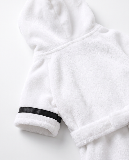 Snow White Plush Hooded Robe