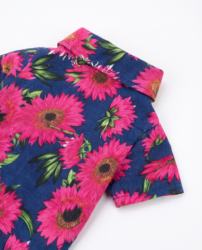 Pink Paradise Floral Pet Hawaiian Shirt