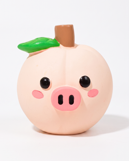 Peaches Piggy Squish Rubber Dog Toy