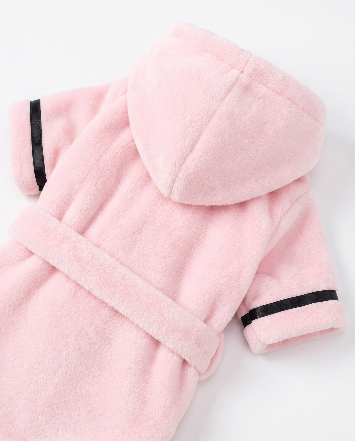 Pink Plush Hooded Robe