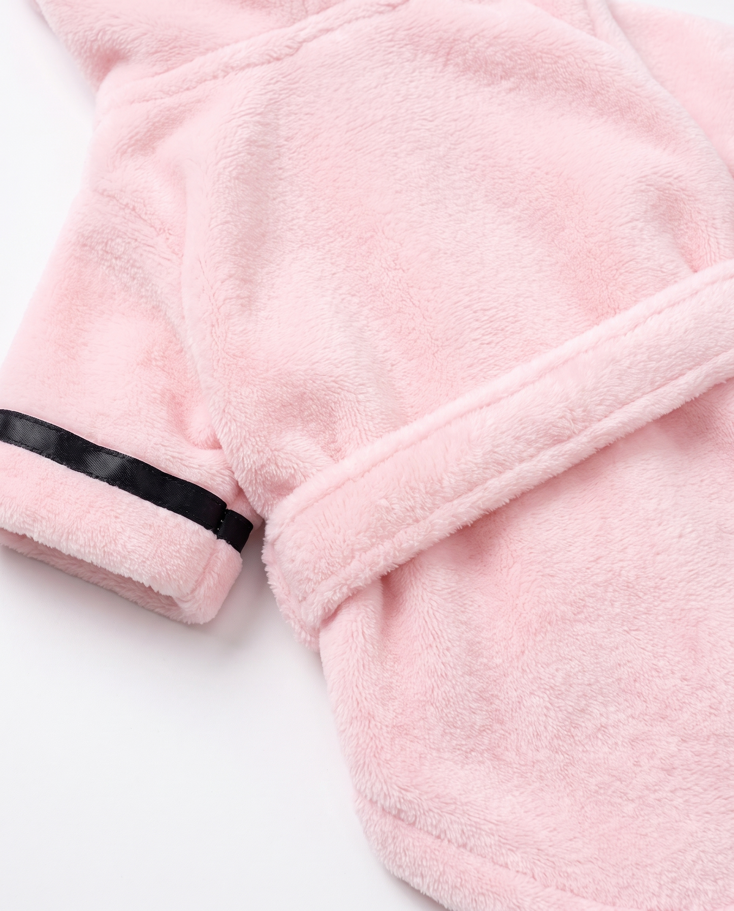 Pink Plush Hooded Robe