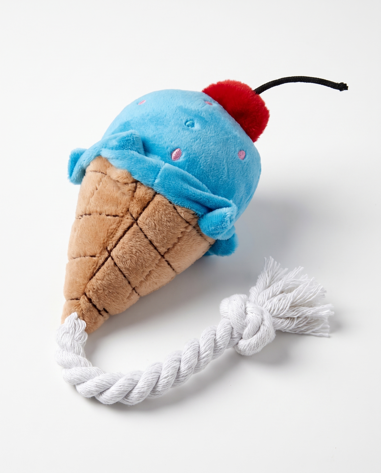 Blueberry Swirl Rope Cone Dog Toy