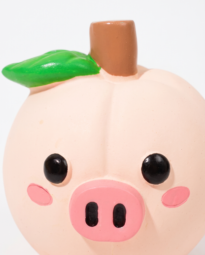 Peaches Piggy Squish Rubber Dog Toy