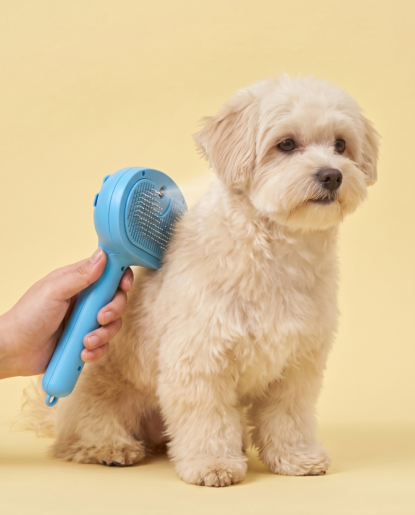 Vapor-Glow Self-Cleaning Misting Slicker Brush