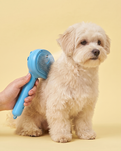 Vapor-Glow Self-Cleaning Misting Slicker Brush