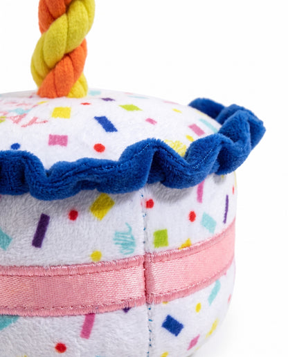 Slice of Heaven Birthday Cake Plush Dog Toy