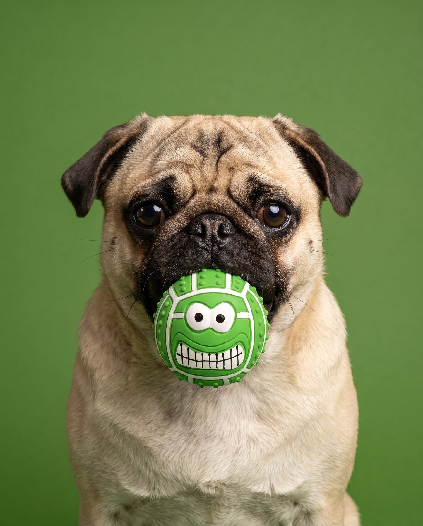Grinning Goalie Pup Ball