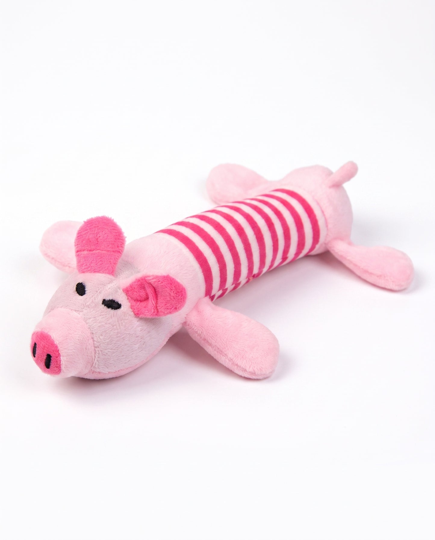 Pink Piggy Stripe Plush Toy