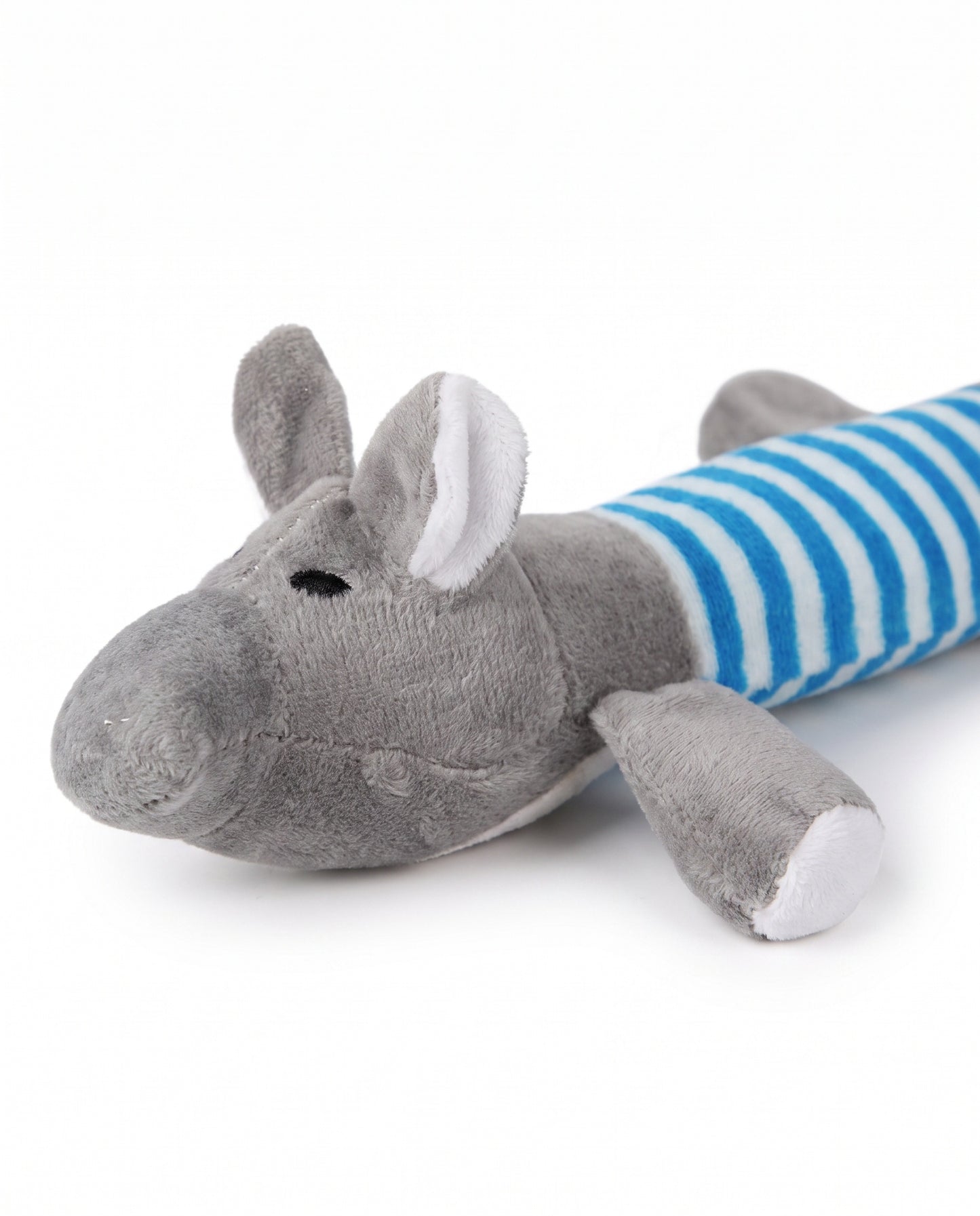 Gray Pup Stripe Plush Toy