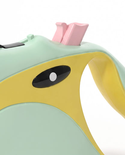 Pastel Mint & Yellow Retractable Dog Leash