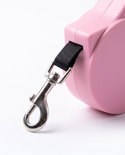 Bubblegum Pink Retractable Dog Leash