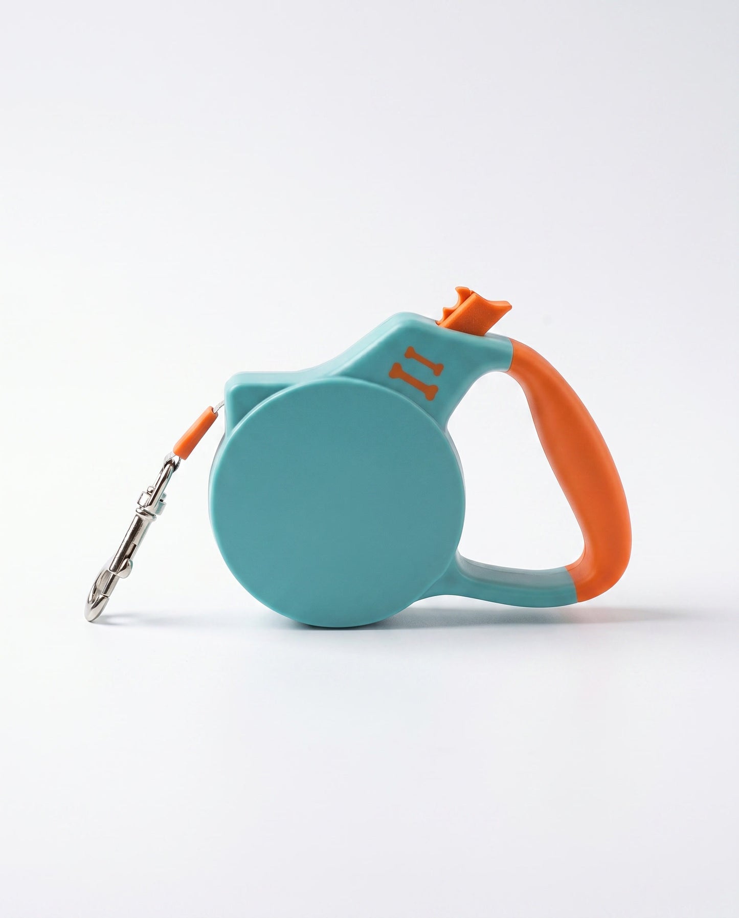 Teal & Orange Retractable Dog Leash