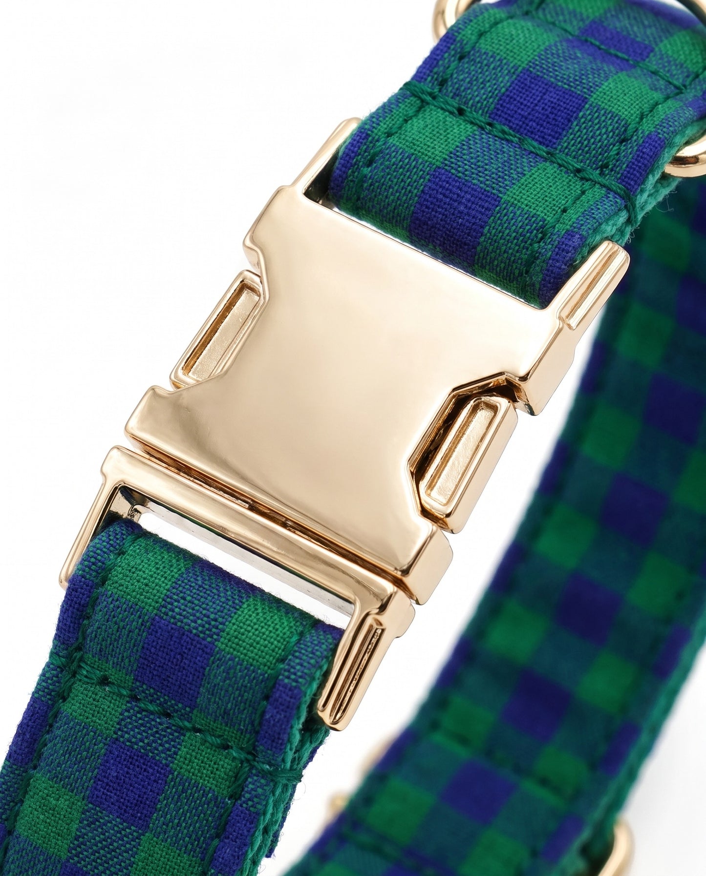 Midnight Forest Plaid Dog Collar