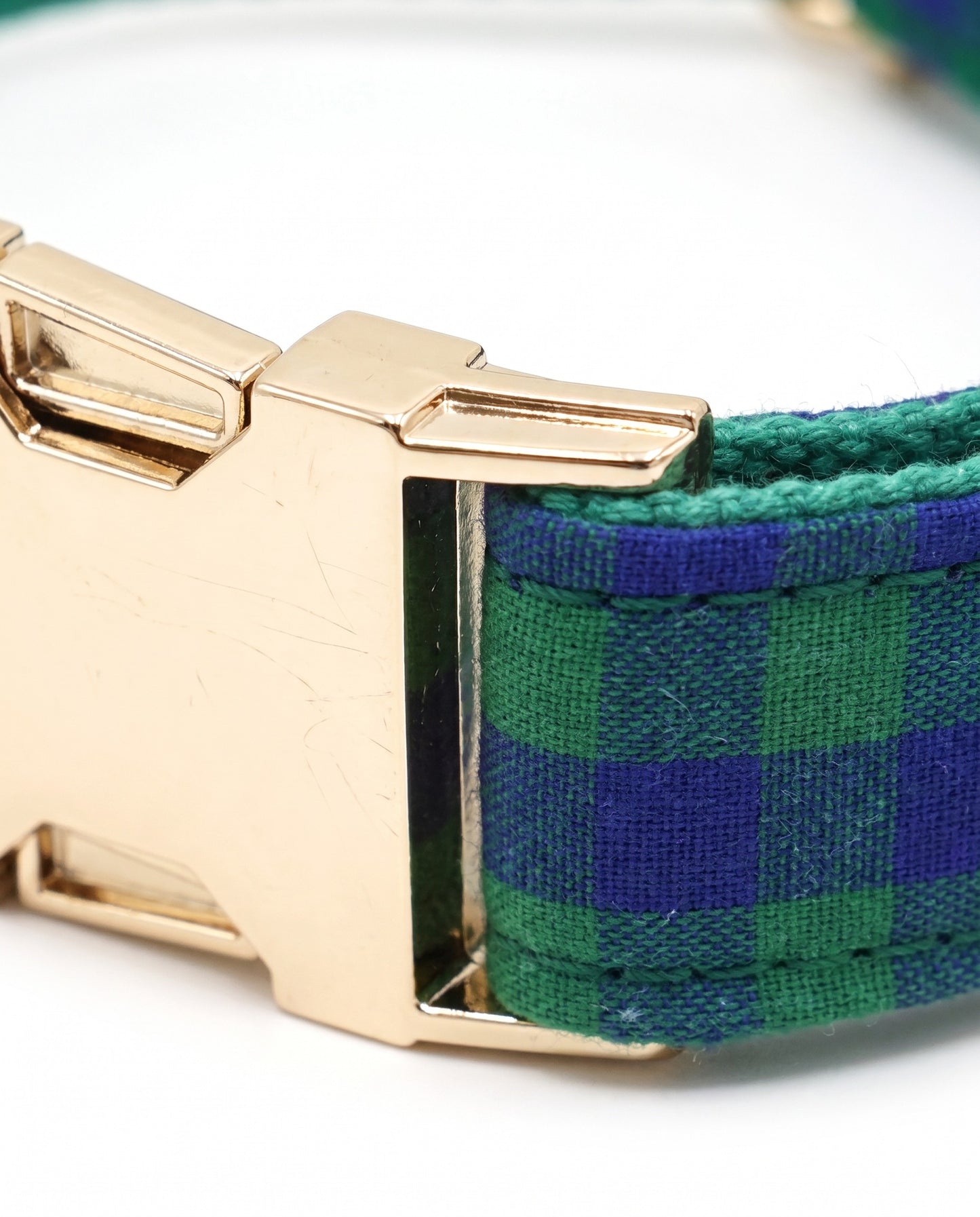 Midnight Forest Plaid Dog Collar