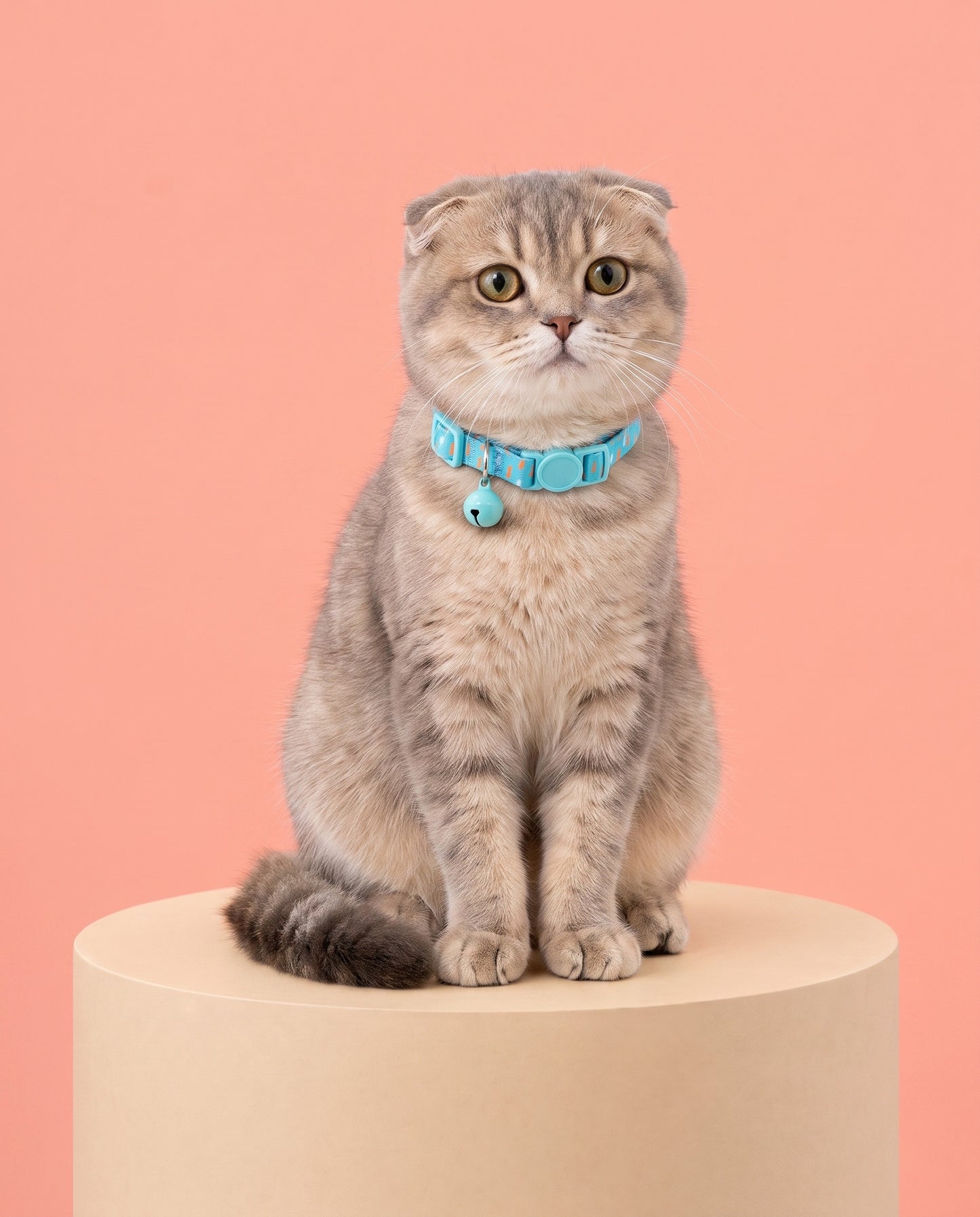 Spring Showers Blue Cat Collar