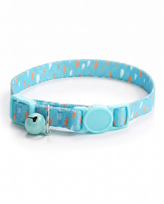 Spring Showers Blue Cat Collar