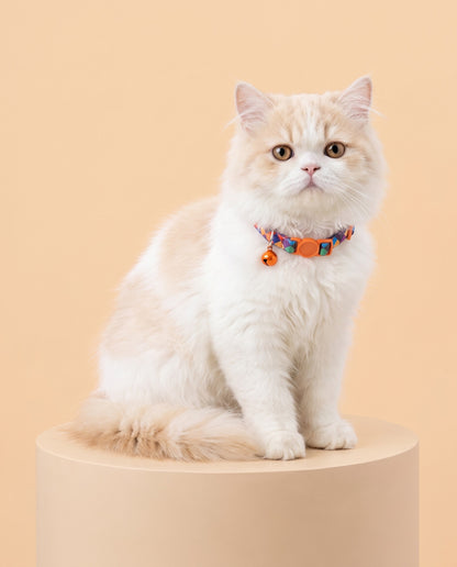 Playful Harlequin Cat Collar