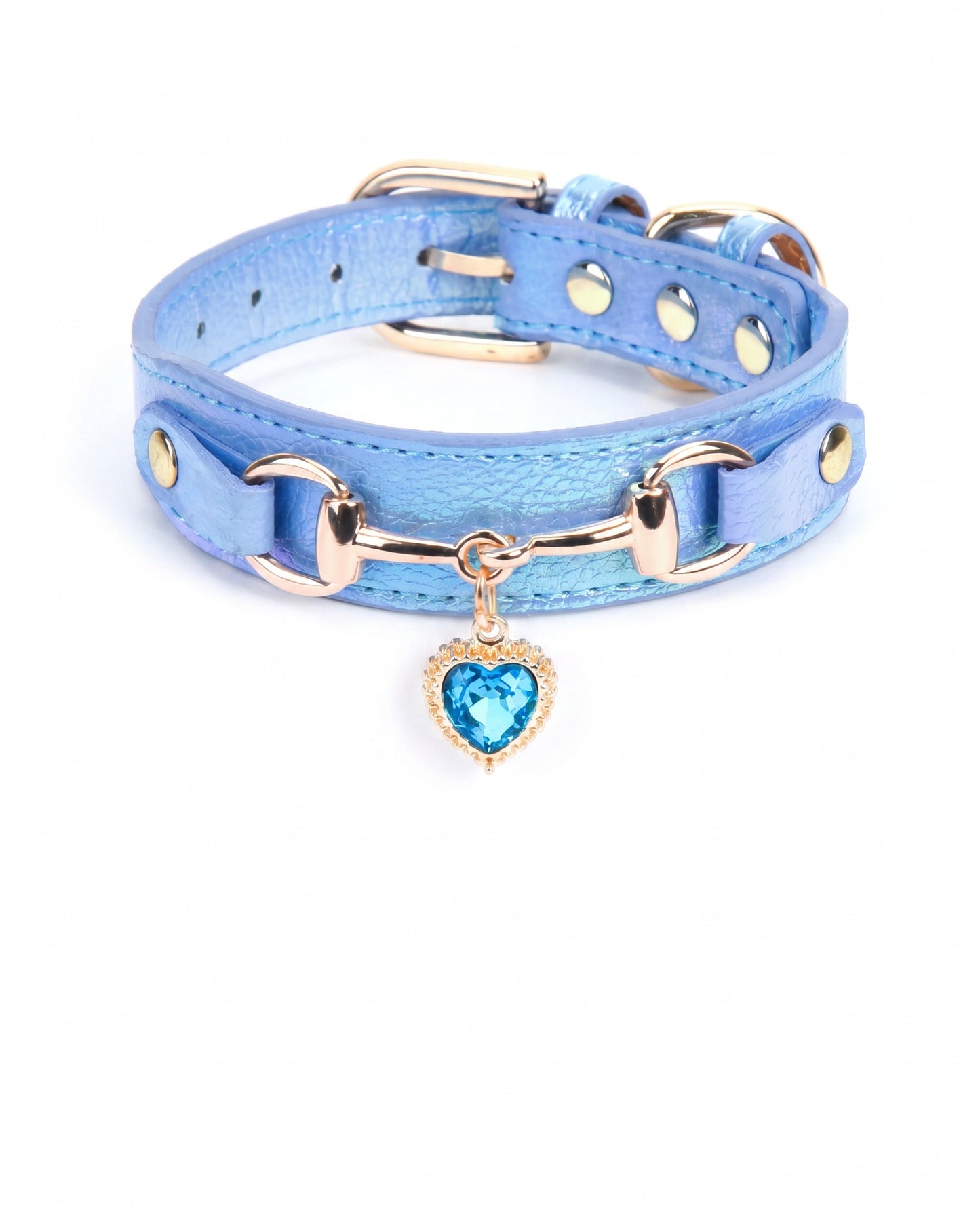 Oceanic Jewel Heart Charm Pet Collar