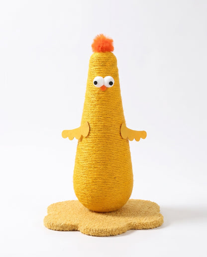 Funny Chicken Sisal Cat Scratching Post with Interactive Design