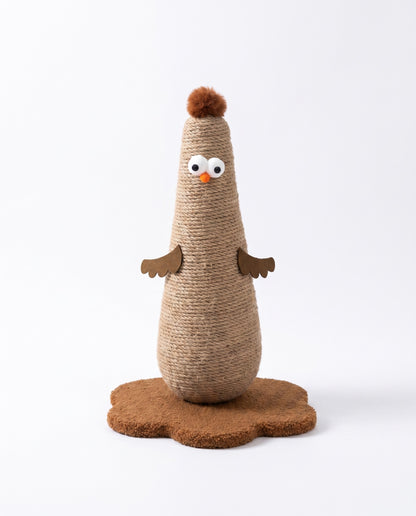 Funny Chicken Sisal Cat Scratching Post with Interactive Design